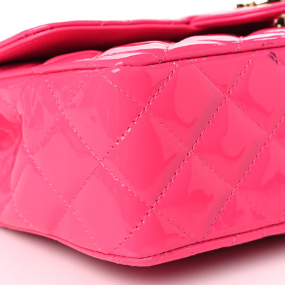 Chanel Patent Calfskin Quilted Mini Rectangular Flap Pink 8 of 10