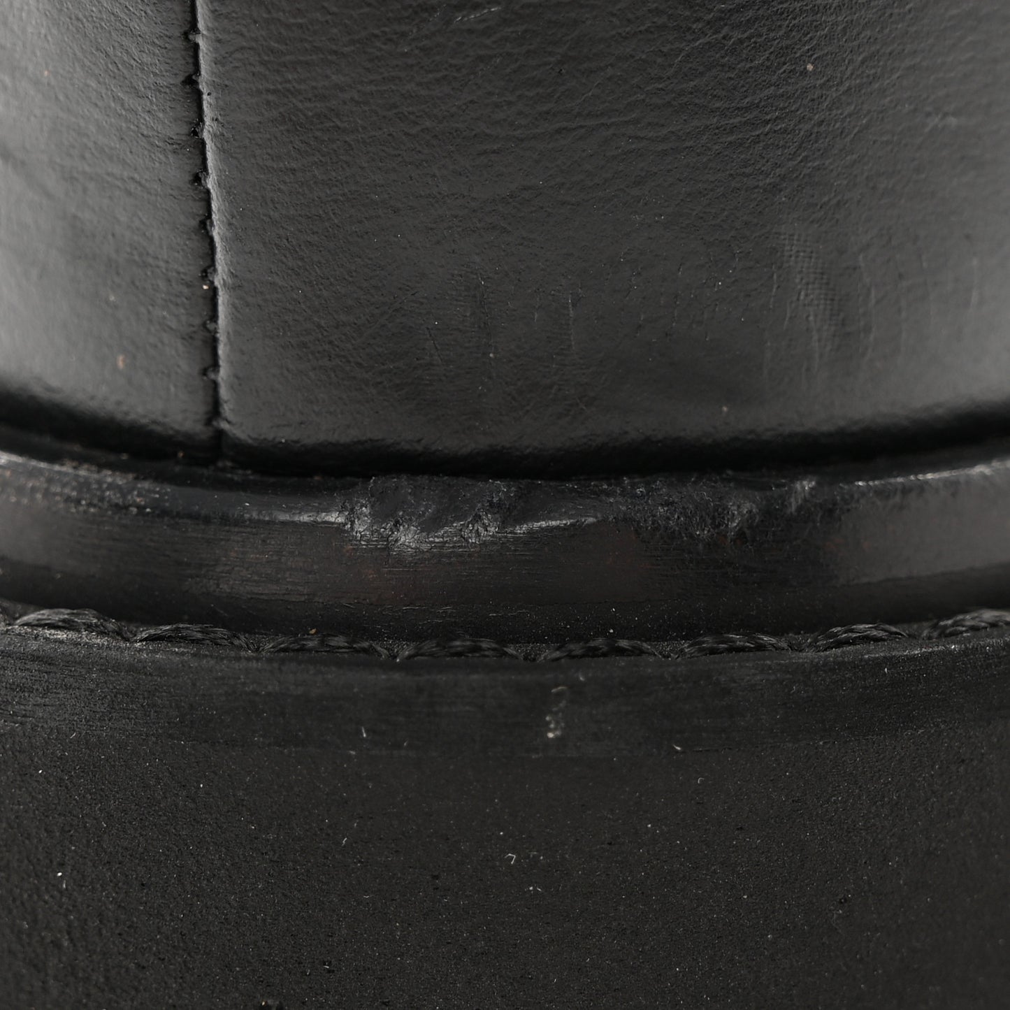 Crumpled Calfskin Patent Cap Toe Short Boots 39.5 Black