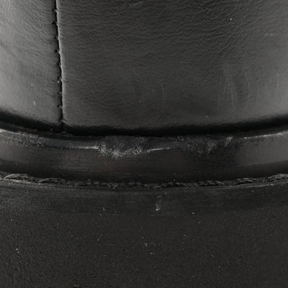 Chanel Crumpled Calfskin Patent Cap Toe Short Boots 39.5 Black 12 of 13