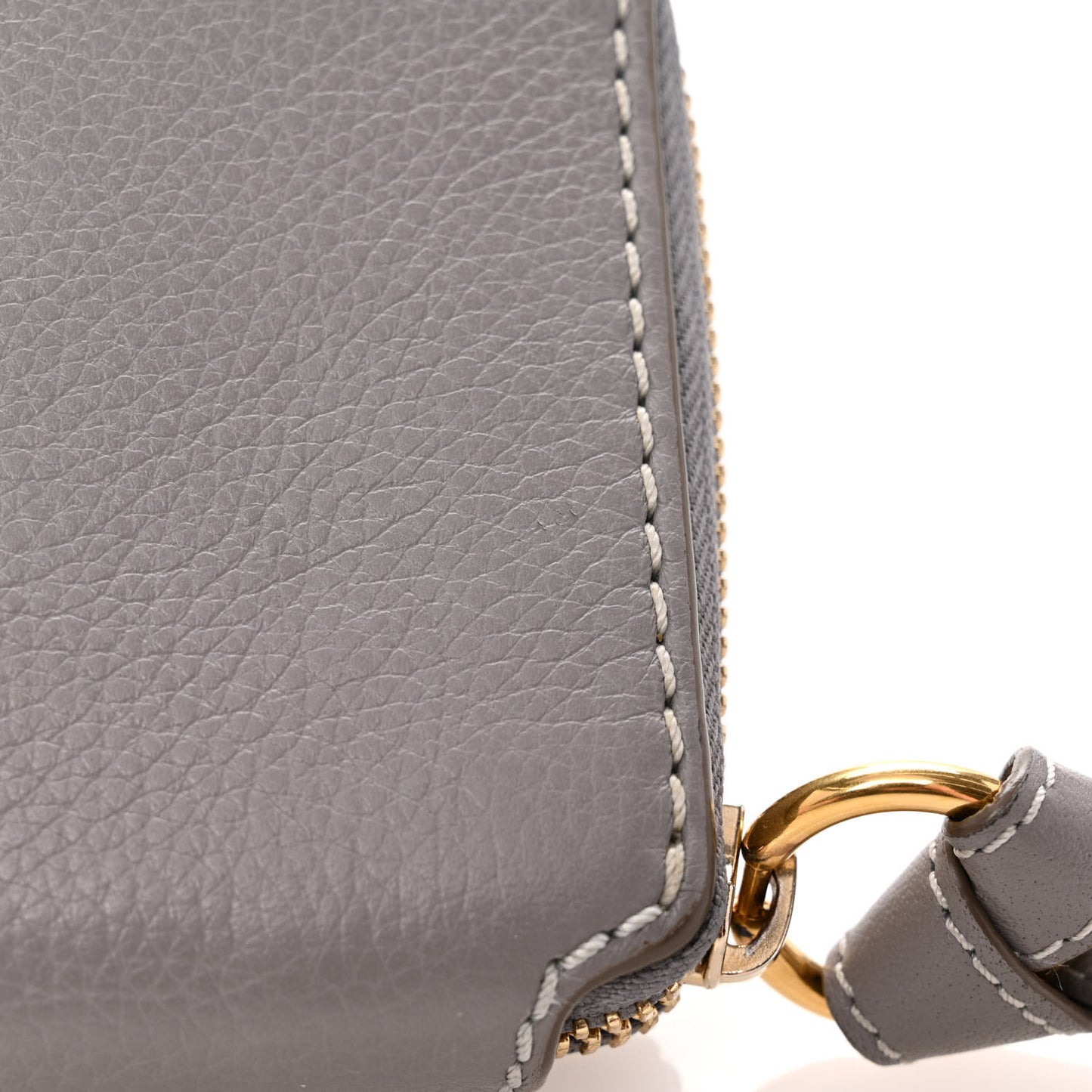 Calfskin Marcie Long Zip Around Wallet Cashmere Grey
