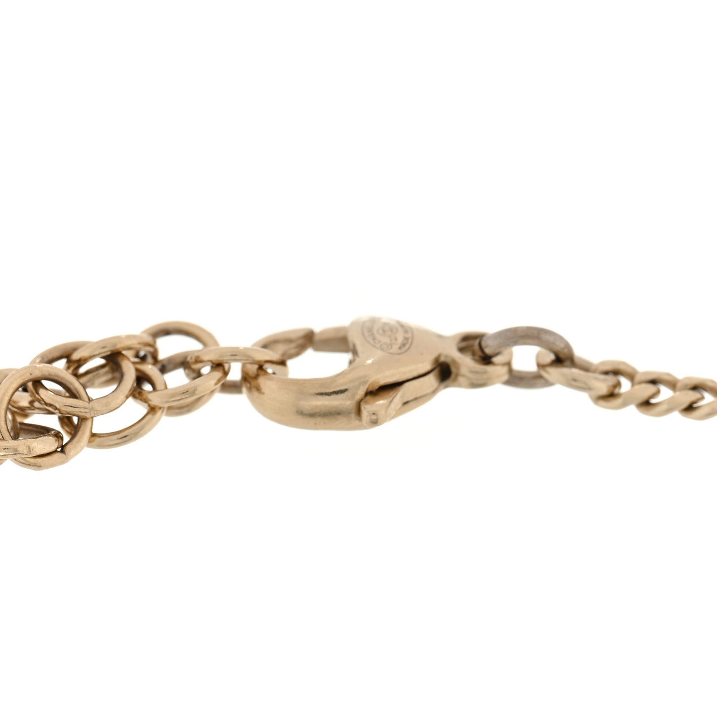 Crystal Pearl Chain Heart Bracelet Gold Black