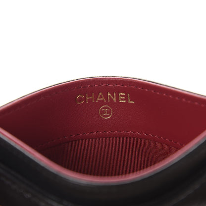 Chanel Shiny Goatskin Quilted Chanel 19 Card Holder Black 6 of 9