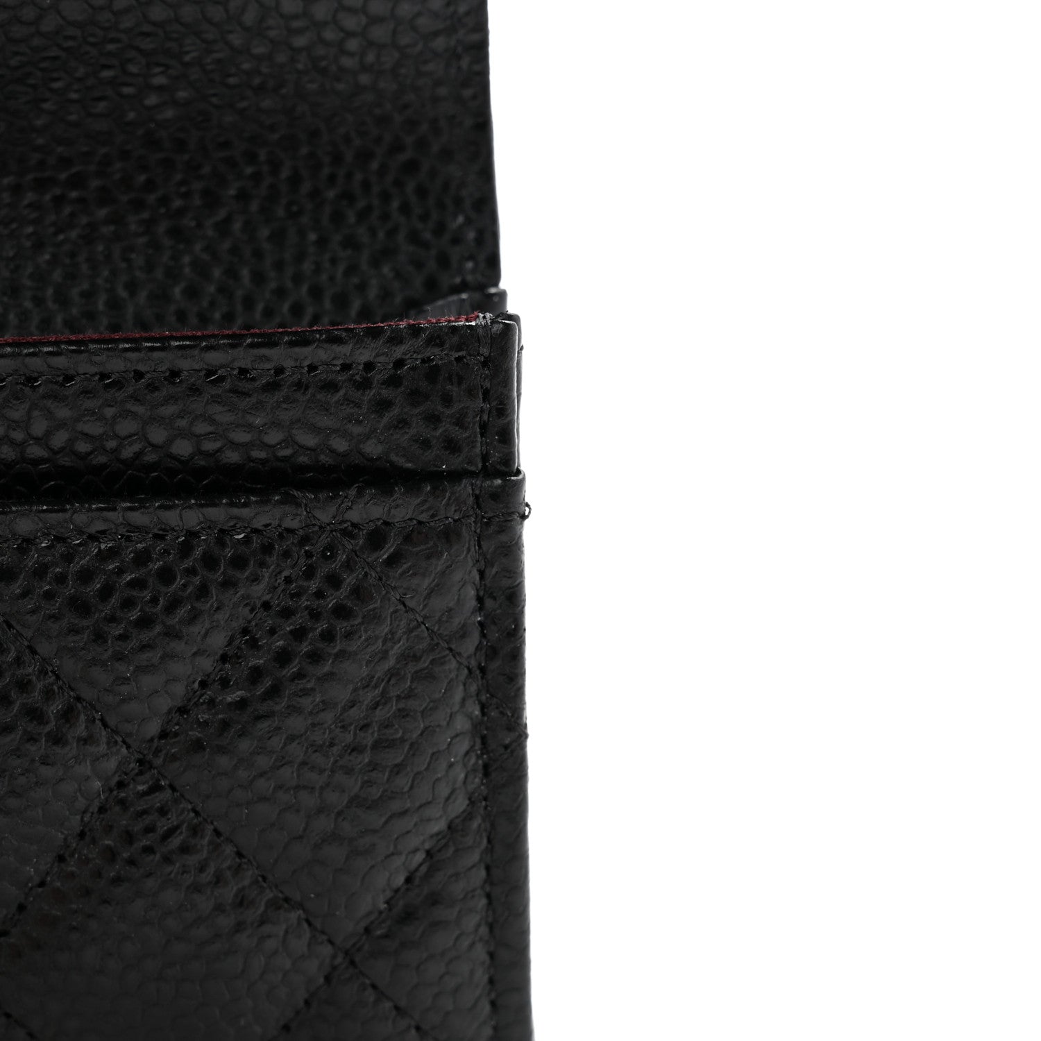 Chanel Caviar Quilted Flap Card Holder Wallet Black 9 of 10