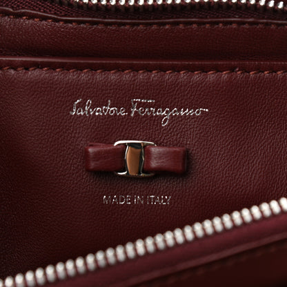 Salvatore Ferragamo Calfskin Small Viva Bow Shoulder Bag Burgundy 6 of 10