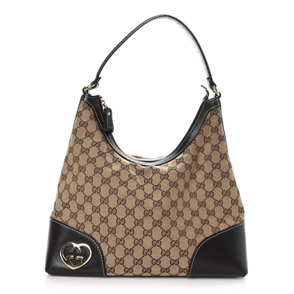 Gucci Monogram Medium Lovely Heart Hobo Brown 1 of 9