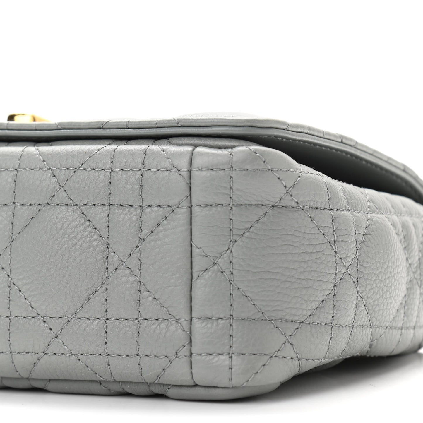 Calfskin Cannage Small Caro Bag Grey