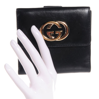 Gucci Calfskin Compact Britt Wallet Black 2 of 7
