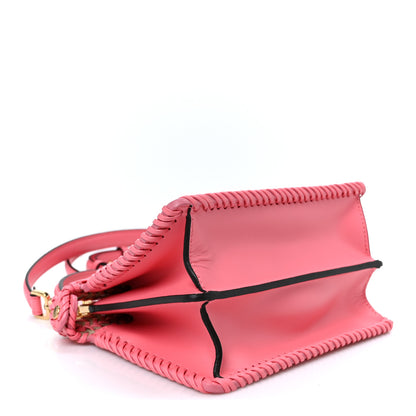 Fendi Vitello King Shiny Nappa Intreccio Petite Peekaboo I SEE U Satchel Pink Dalia 3 of 11