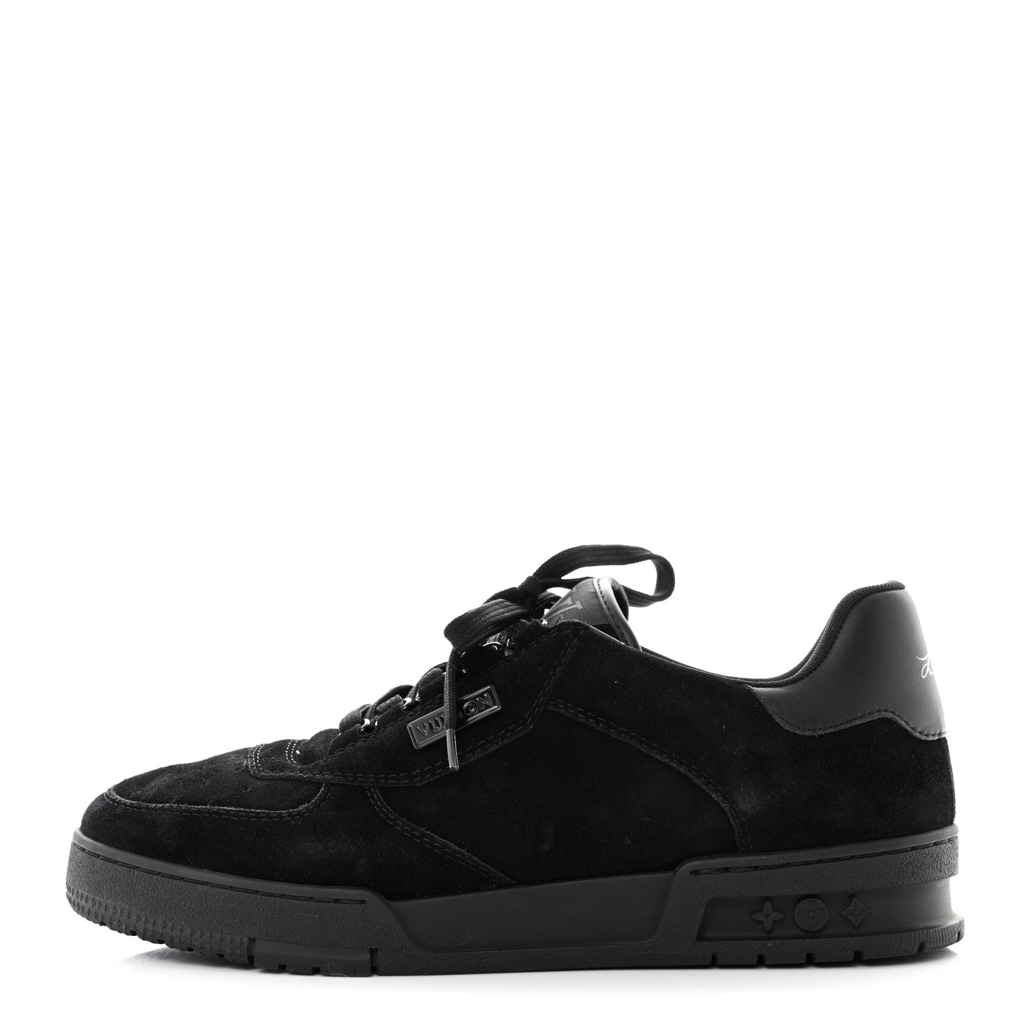Louis Vuitton Suede Mens LV Trainer Sneakers 7.5 Black 1 of 8