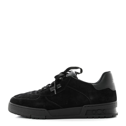 Louis Vuitton Suede Mens LV Trainer Sneakers 7.5 Black 1 of 8