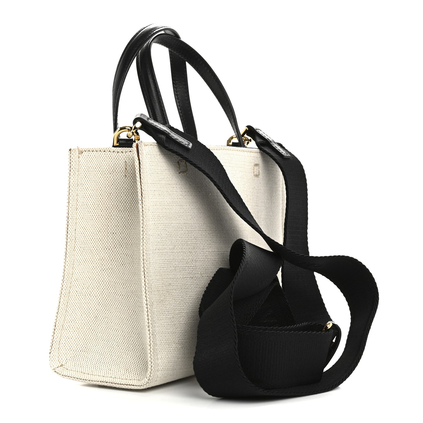 Canvas Mini G-Tote White Black