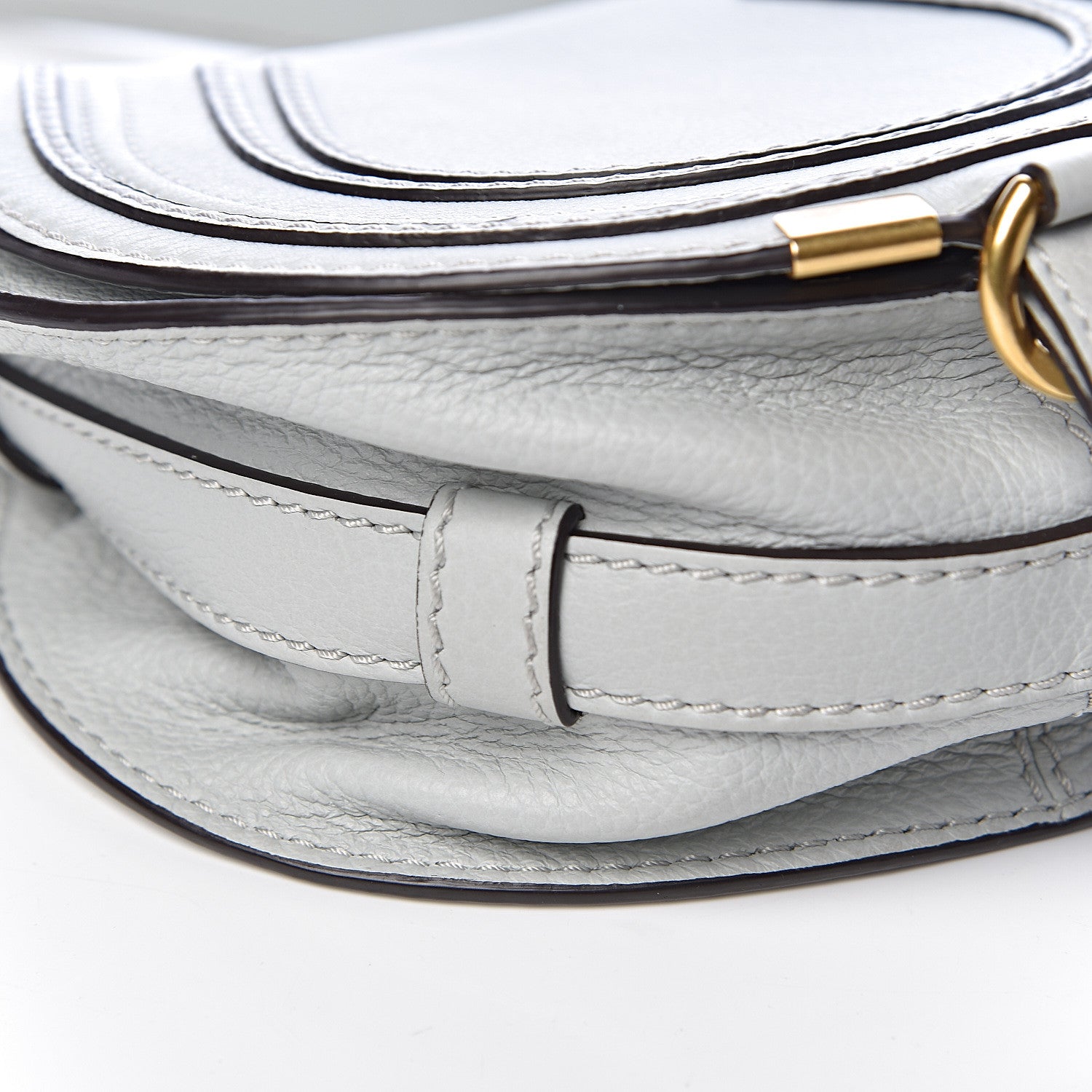 Chloe Calfskin Mini Marcie Round Crossbody Bag Airy Grey 8 of 10
