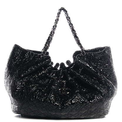 Chanel Vinyl Graphic Edge Tote Black 1 of 7