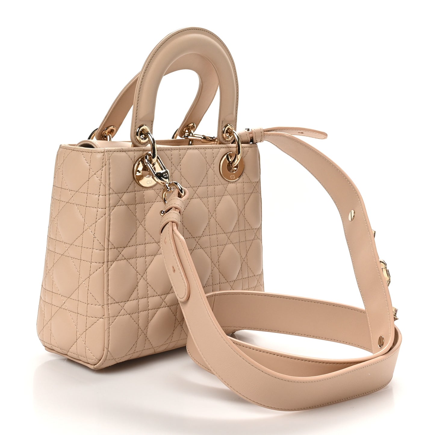 Lambskin Cannage Small My ABCDior Lady Dior Beige