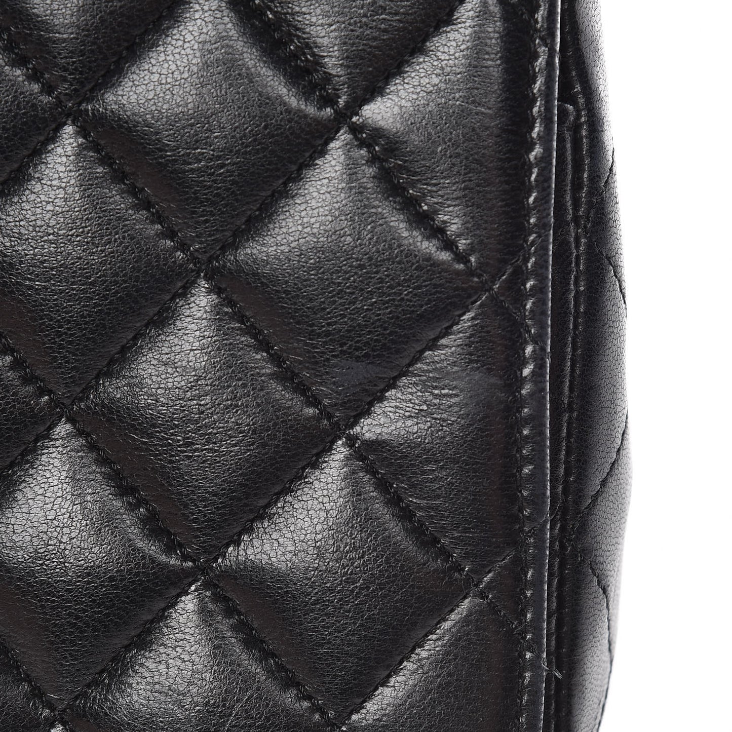 Lambskin Quilted Small Single Flap Black