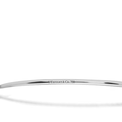 Tiffany 18K White Gold Diamond Metro Bangle Bracelet 4 of 4