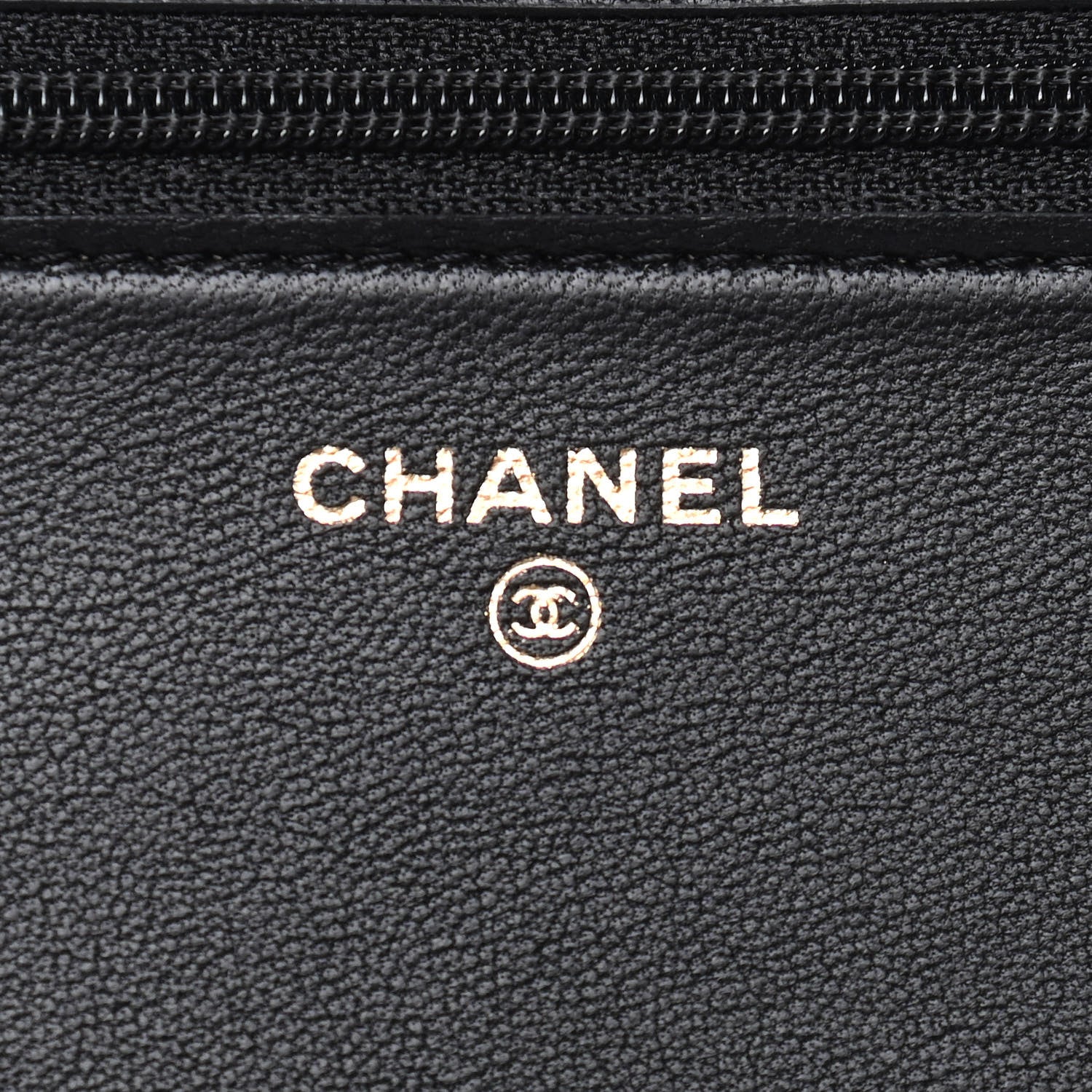 Chanel Lambskin Quilted CC Pearl Crush Wallet on Chain WOC Black 6 of 9