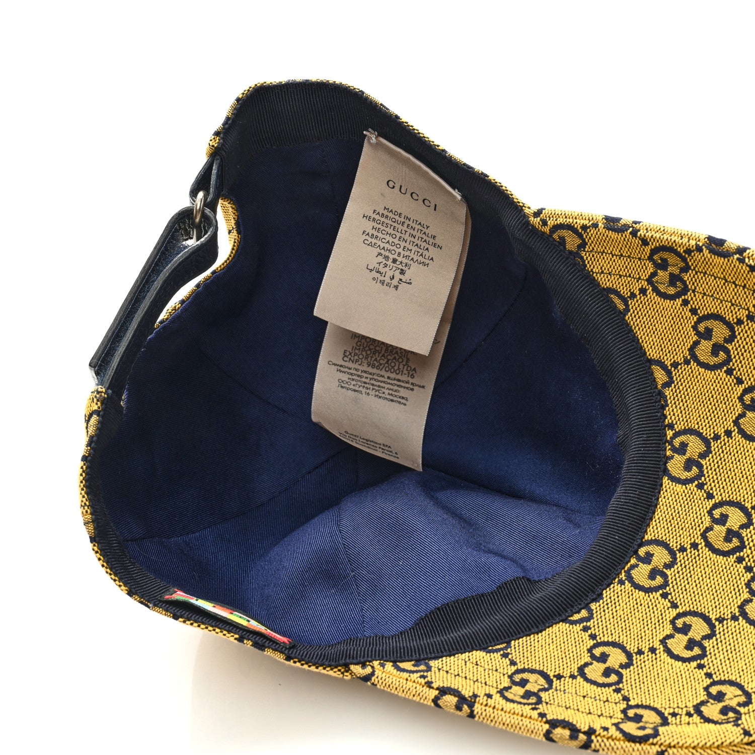 Gucci Monogram Multicolor Baseball Hat S Yellow Blue 6 of 7