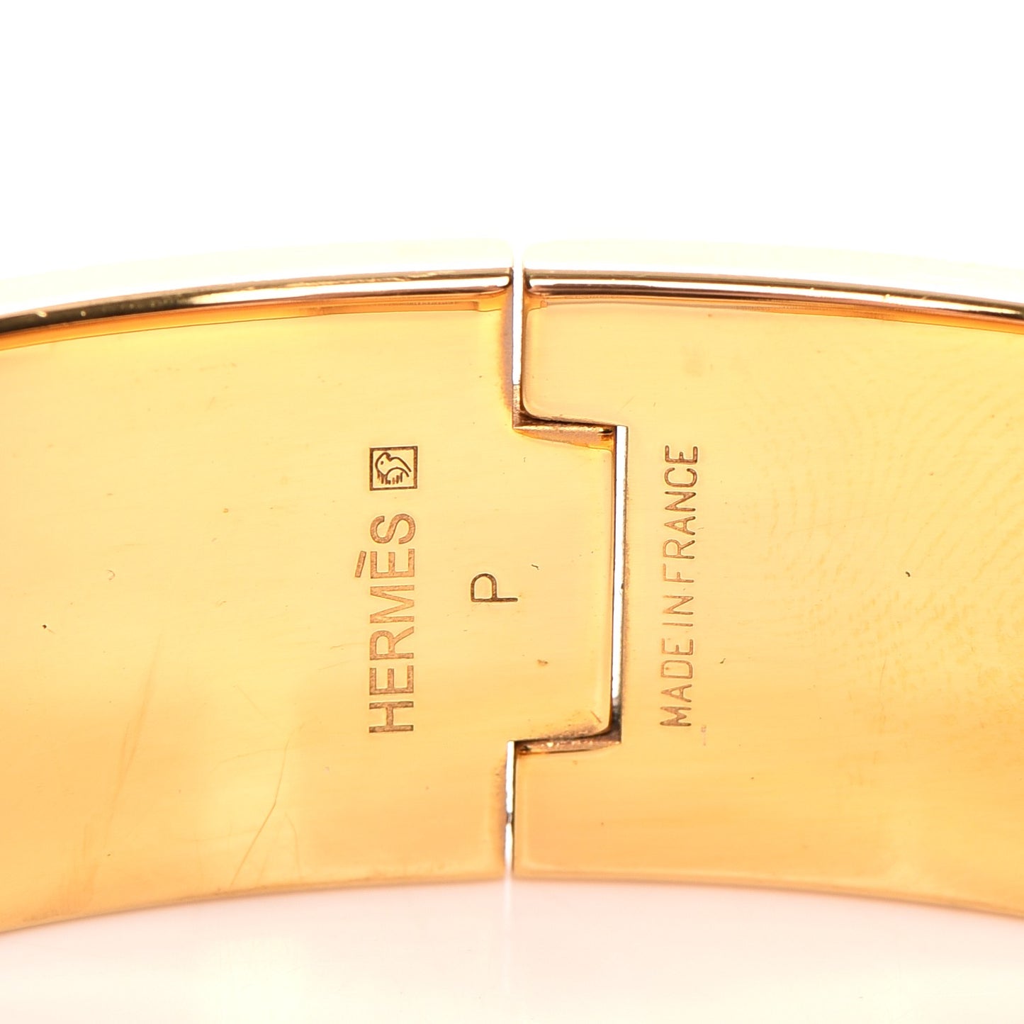 Enamel Wide Clic Clac H Bracelet GM White