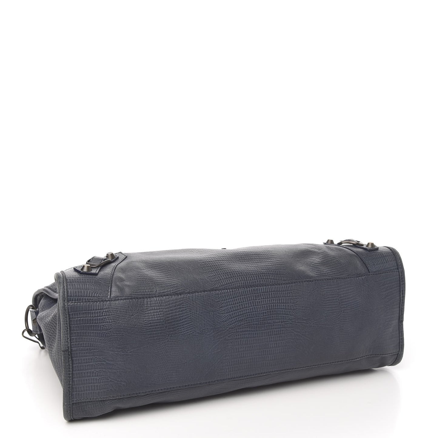 Agneau Classic Hardware Lizard Embossed City Dark Night