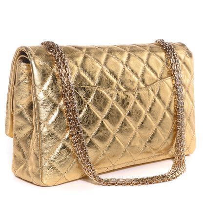 Chanel Calfskin 2.55 Reissue 227 Flap Metallic Gold 3 of 9
