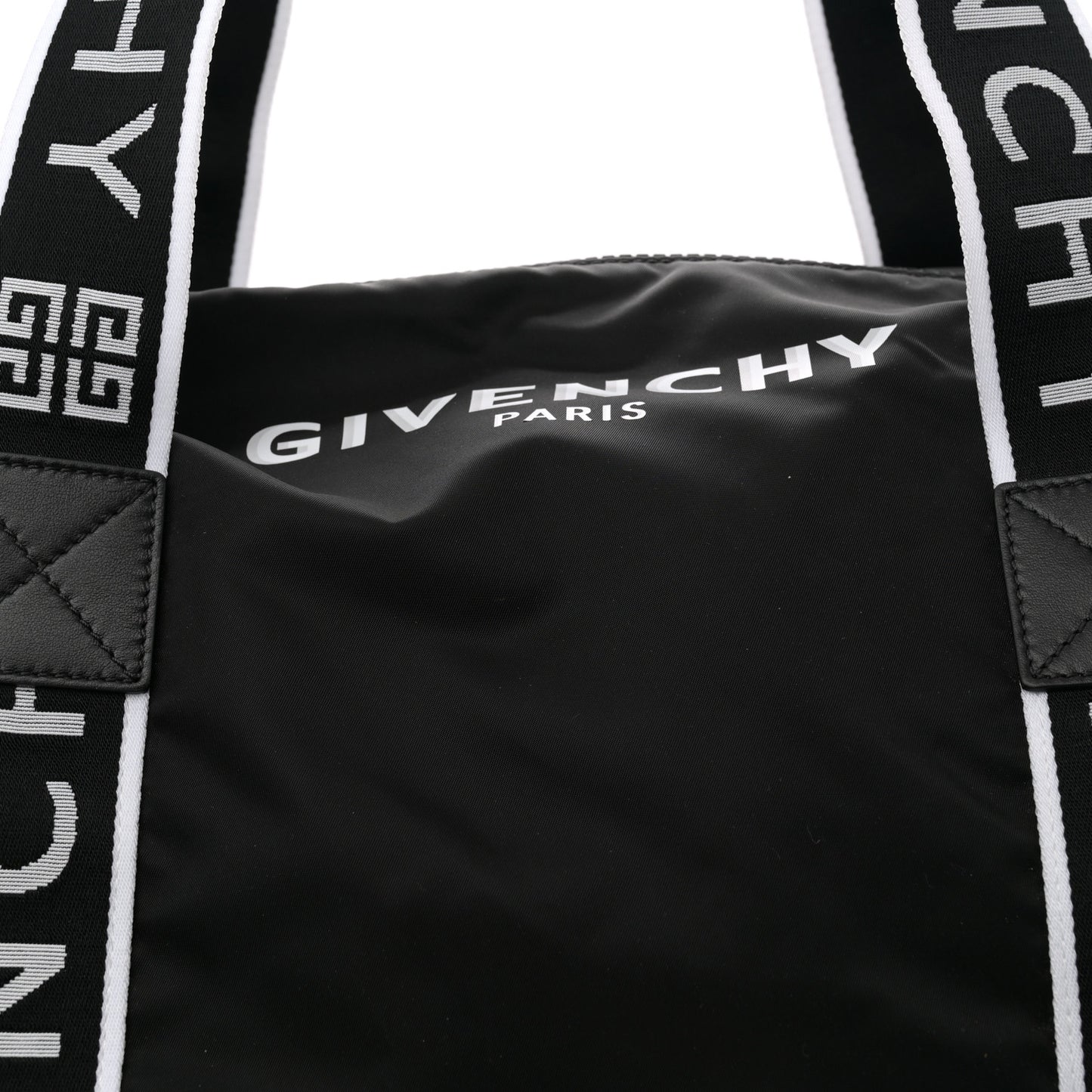 Nylon Logo Gym Duffle Black