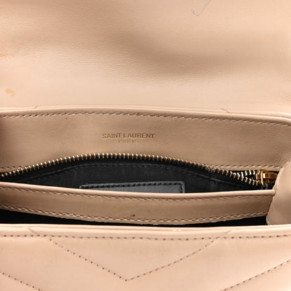 Saint Laurent Calfskin Y Quilted Monogram Toy Loulou Satchel Light Natural 7 of 14