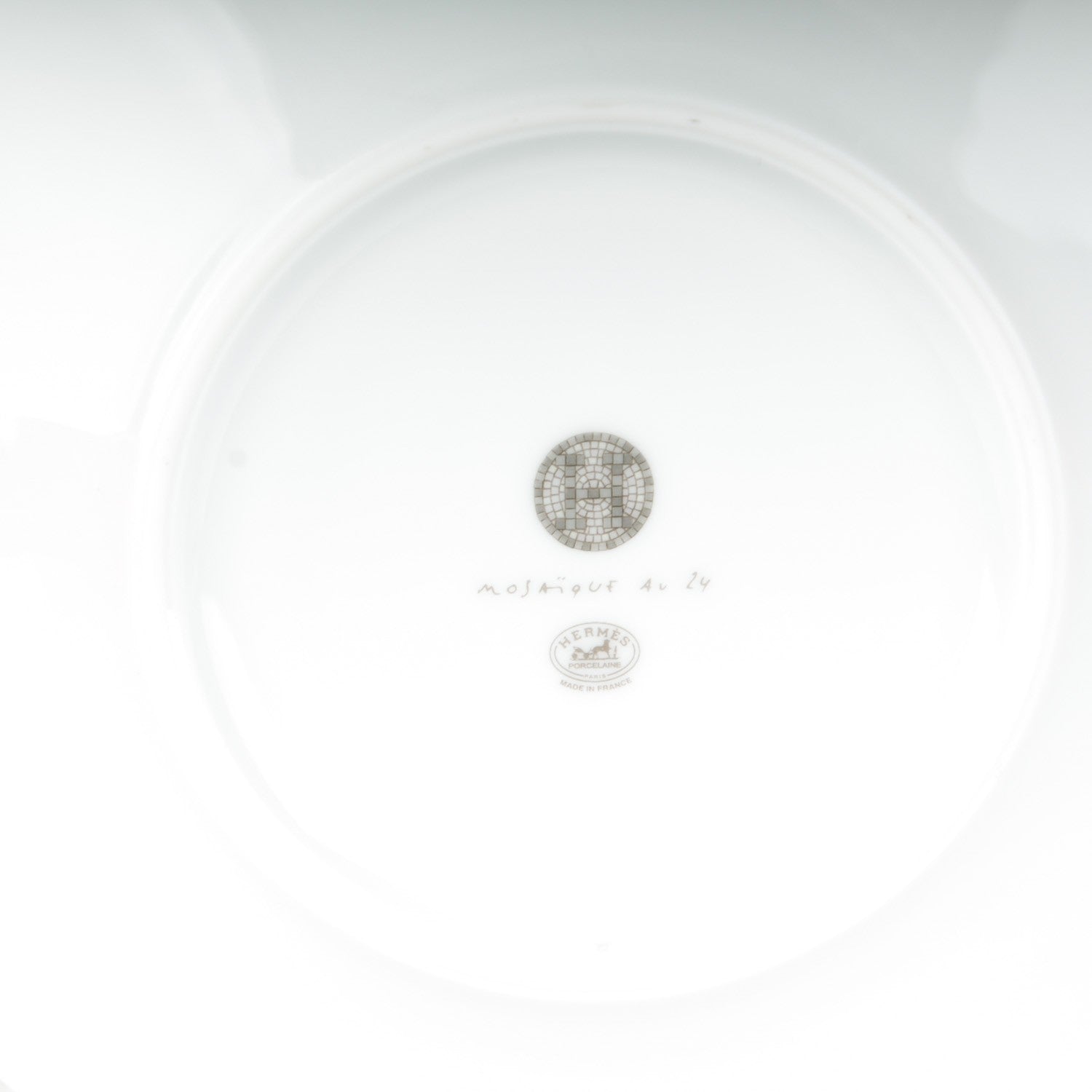 Hermes Porcelain Mosaique Au 24 Platine Calotte Plate 6.7 5 of 5