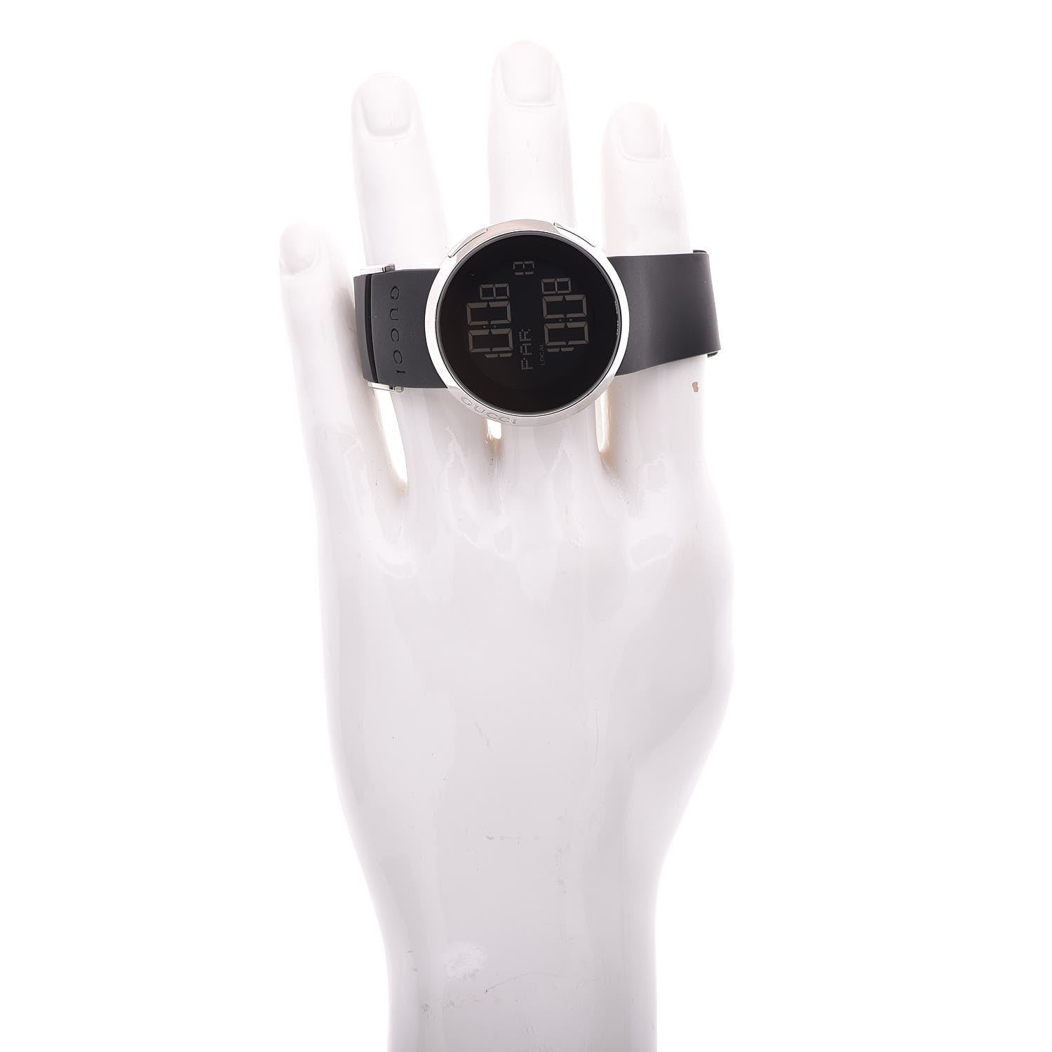 Gucci Stainless Steel Rubber 40mm Digital I-Watch Black 2 of 7