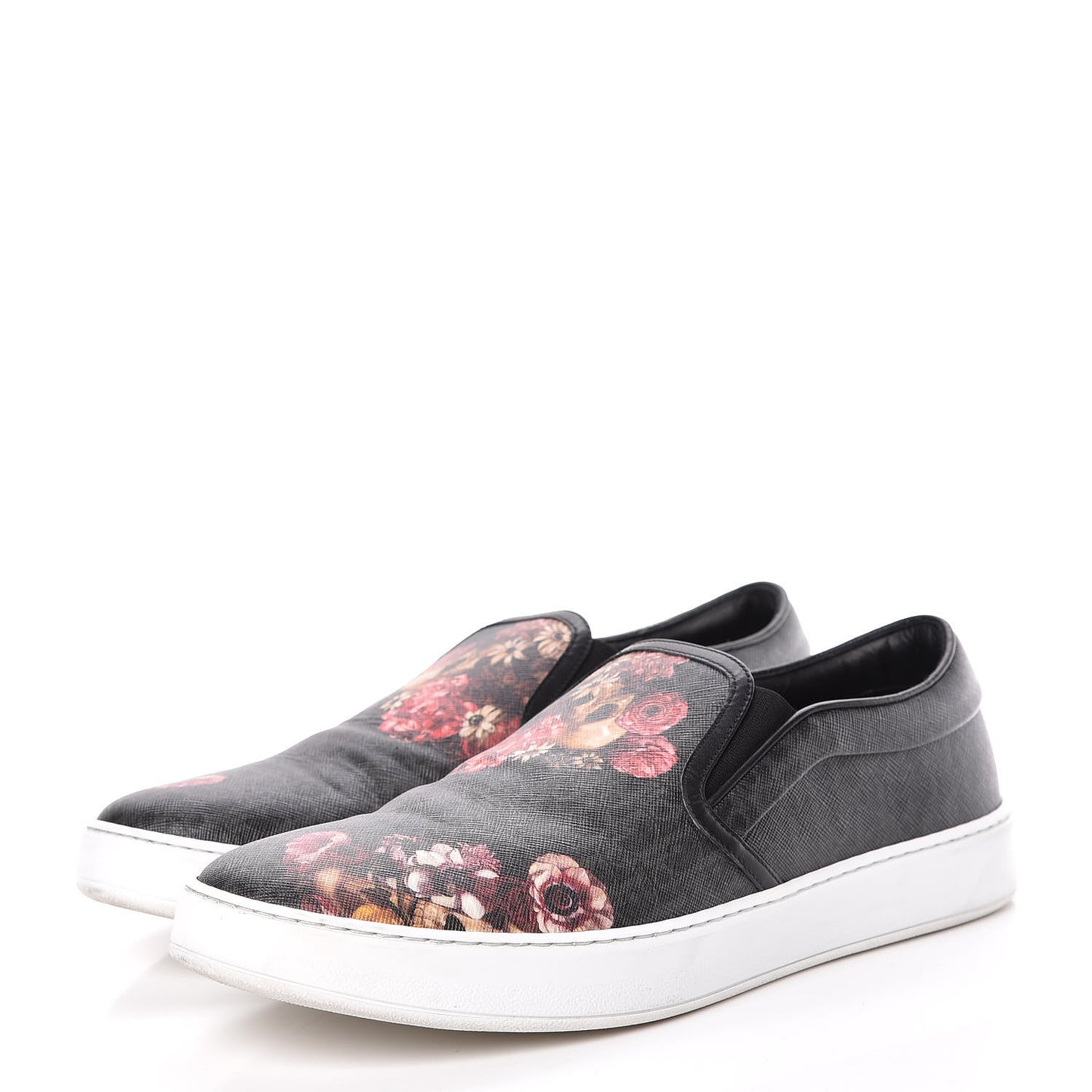 Homme Monogram Floral Skull Slip On Sneakers 45