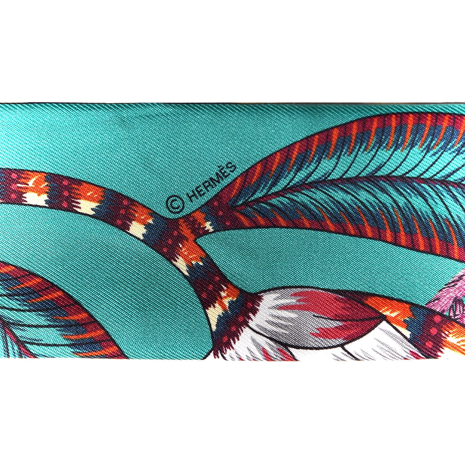 Hermes Silk The Savana Dance Twilly Vert Prune Bordeaux 4 of 6