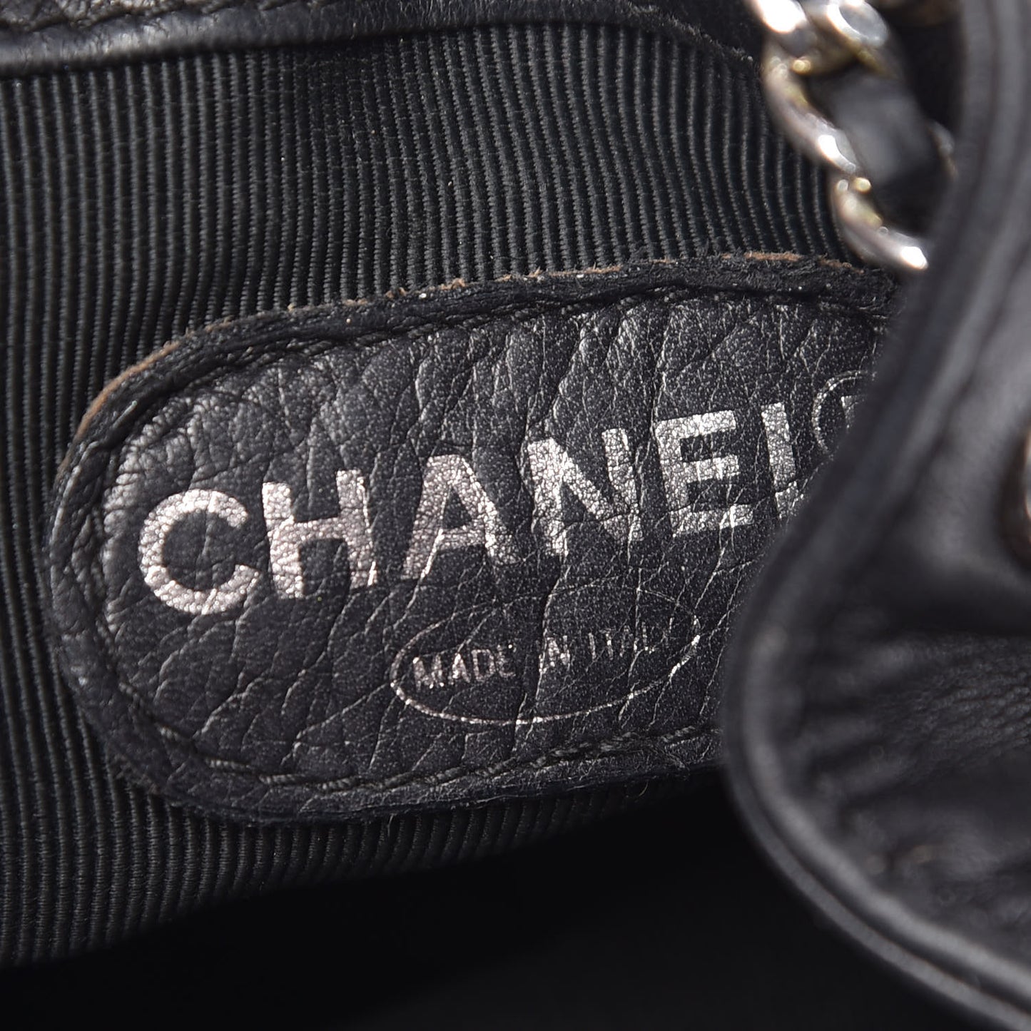 Lambskin CC Drawstring Backpack Black