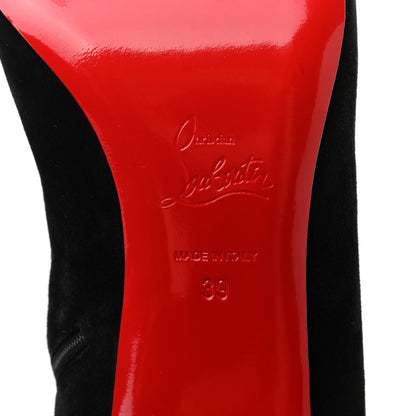 Christian Louboutin Veau Velours Spiked Study Stretch 55 Over The Knee Boots 39 Black 6 of 7