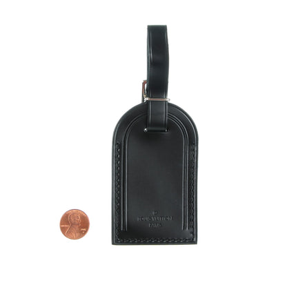 Louis Vuitton Calfskin Luggage Tag Black 2 of 3