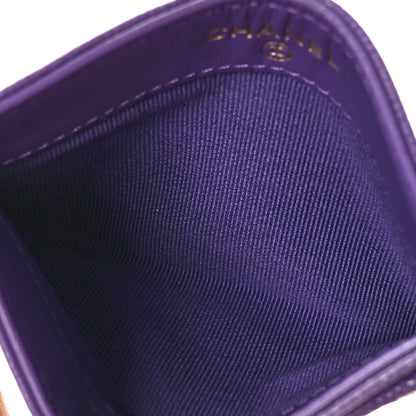 Chanel Caviar Quilted Card Holder Purple 5 of 9