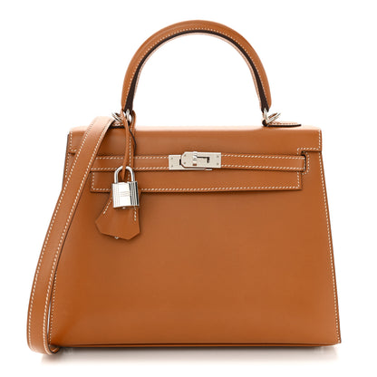 Hermes Veau Butler Kelly Sellier 25 Natural Sable 1 of 13