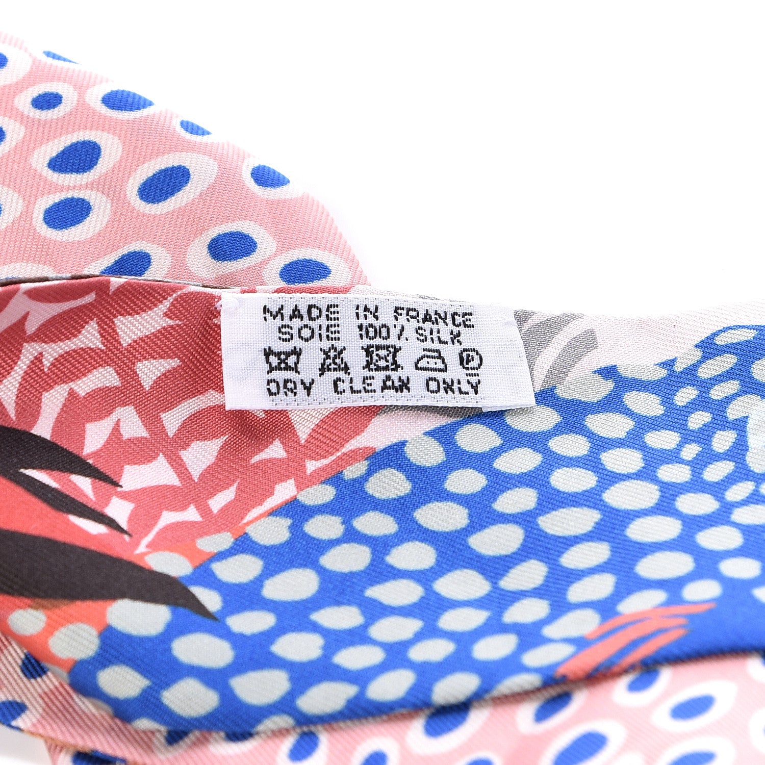Hermes Silk Under The Waves Twilly Aqua Rose Poudre Brun 3 of 5