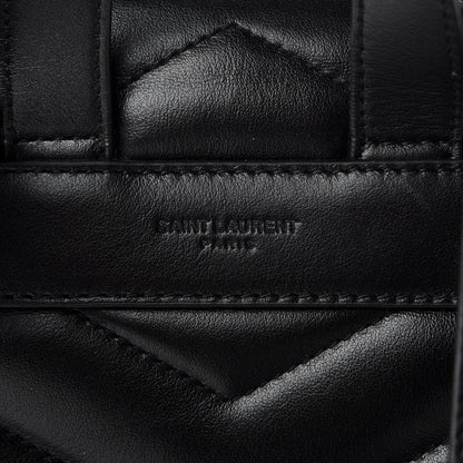 Saint Laurent Calfskin Y Quilted Monogram Small Loulou Backpack Black 8 of 8
