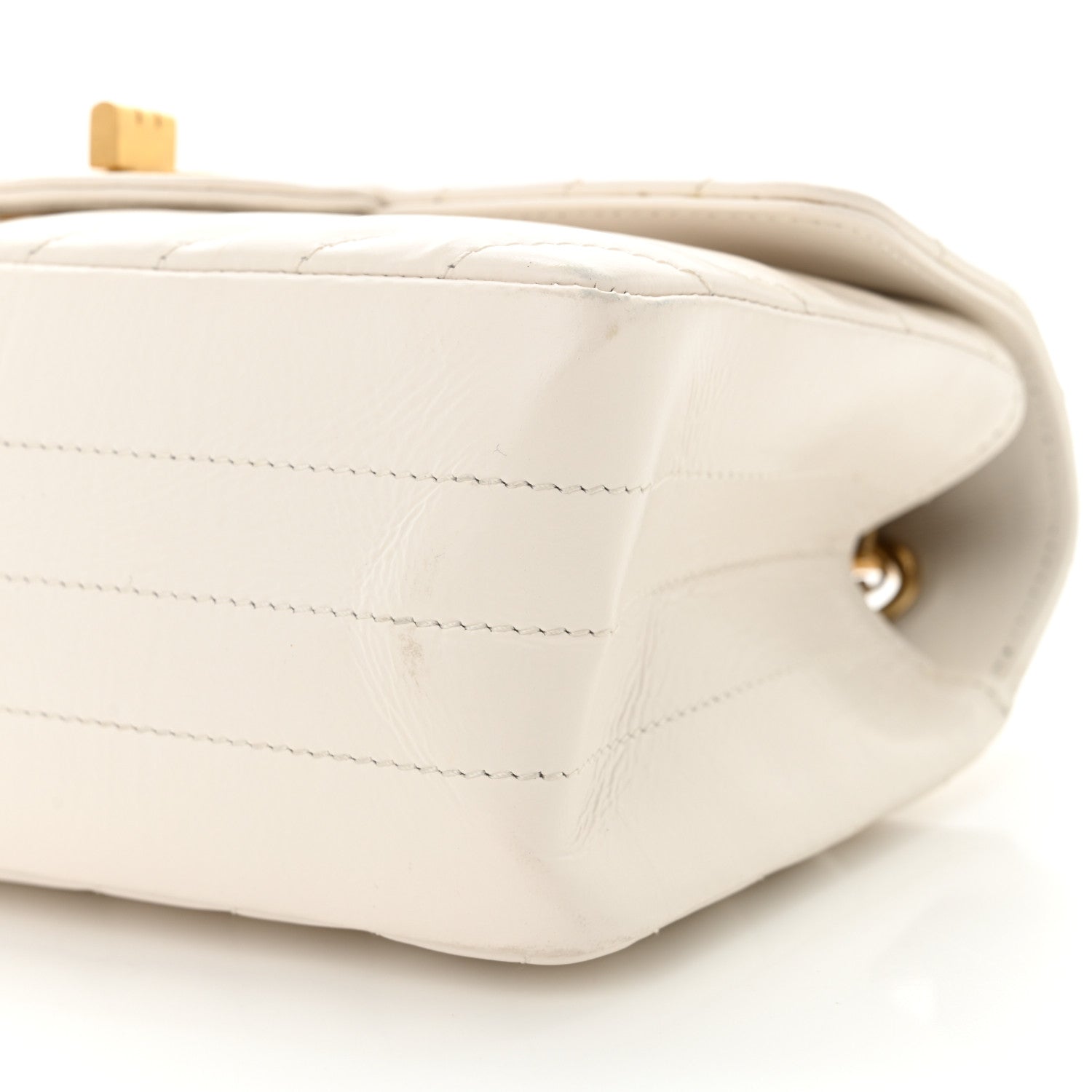 Chanel Aged Calfskin Chevron Quilted 2.55 Reissue Mini Flap White 11 of 15