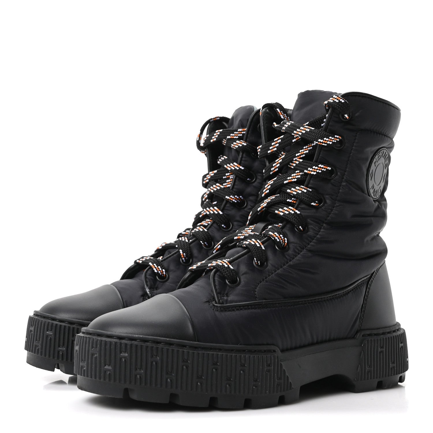 Hermes Calfskin Parachute Fresh Ankle Boots 35 Black 4 of 10