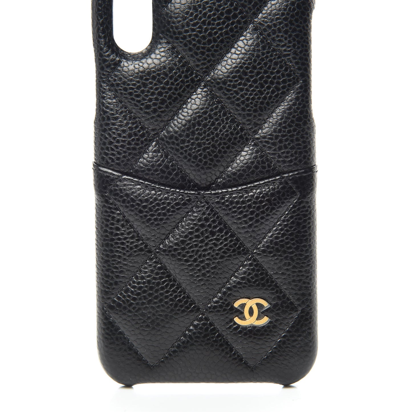 Caviar Quilted iPhone X Coco Tech Case Black