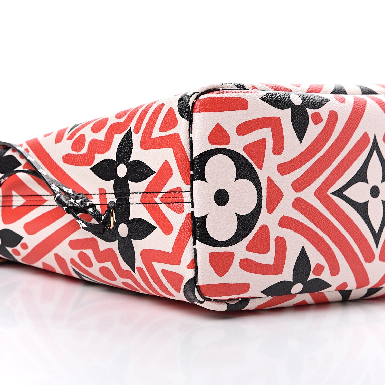 Louis Vuitton Monogram Giant Crafty Neverfull MM Creme Rouge Black 9 of 11