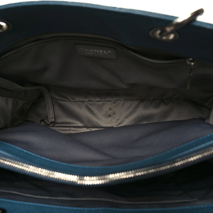Chanel Caviar Quilted Grand Shopping Tote GST Blue 5 of 16
