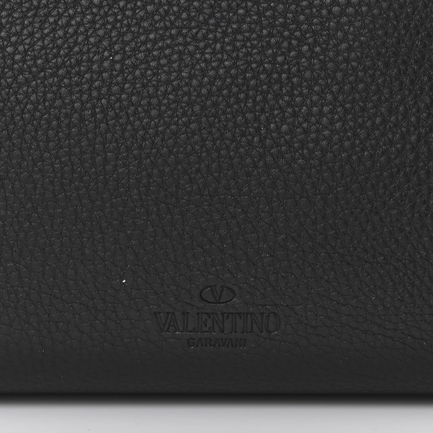 Valentino Garavani Grained Calfskin Rockstud Shoulder Tote Black 10 of 11
