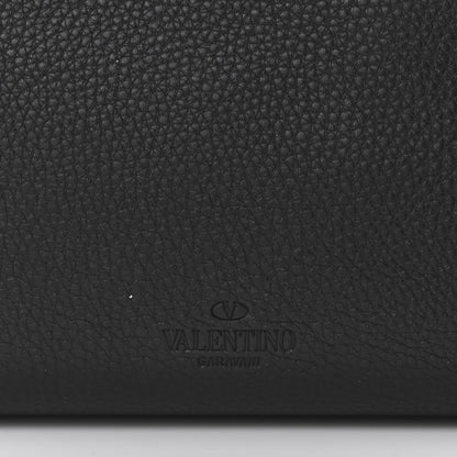 Valentino Garavani Grained Calfskin Rockstud Shoulder Tote Black 10 of 11