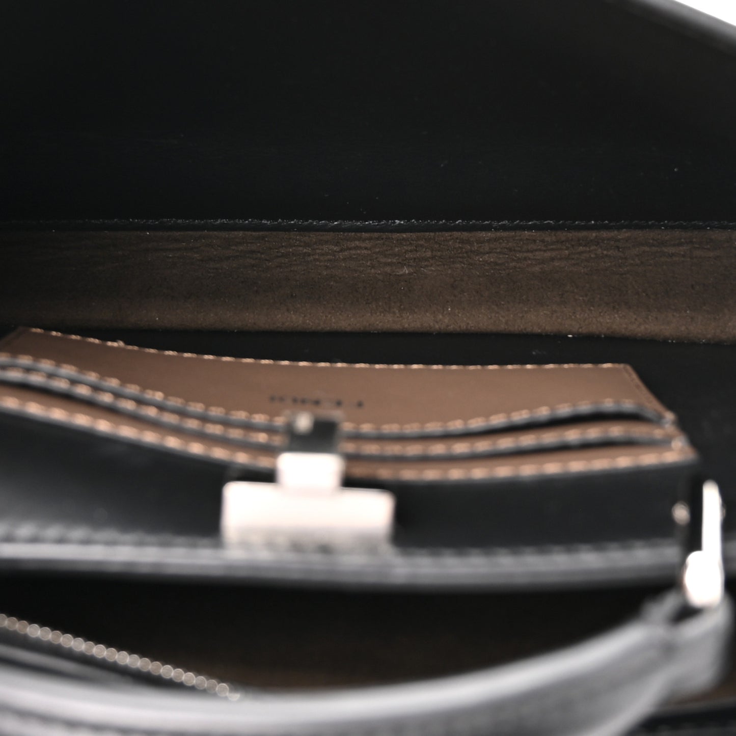 FF Vitello King Jacquard 1974 Mini Peekaboo I SEE U Satchel Brown