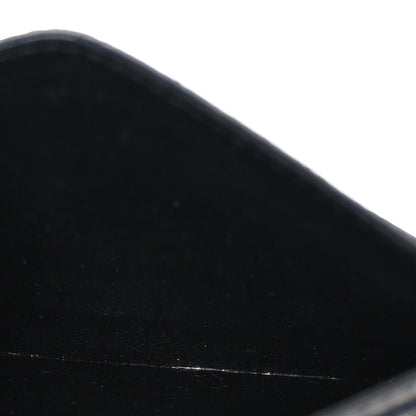 Saint Laurent Grain De Poudre Matelasse Chevron Monochrome Monogram Credit Card Case Black 5 of 7