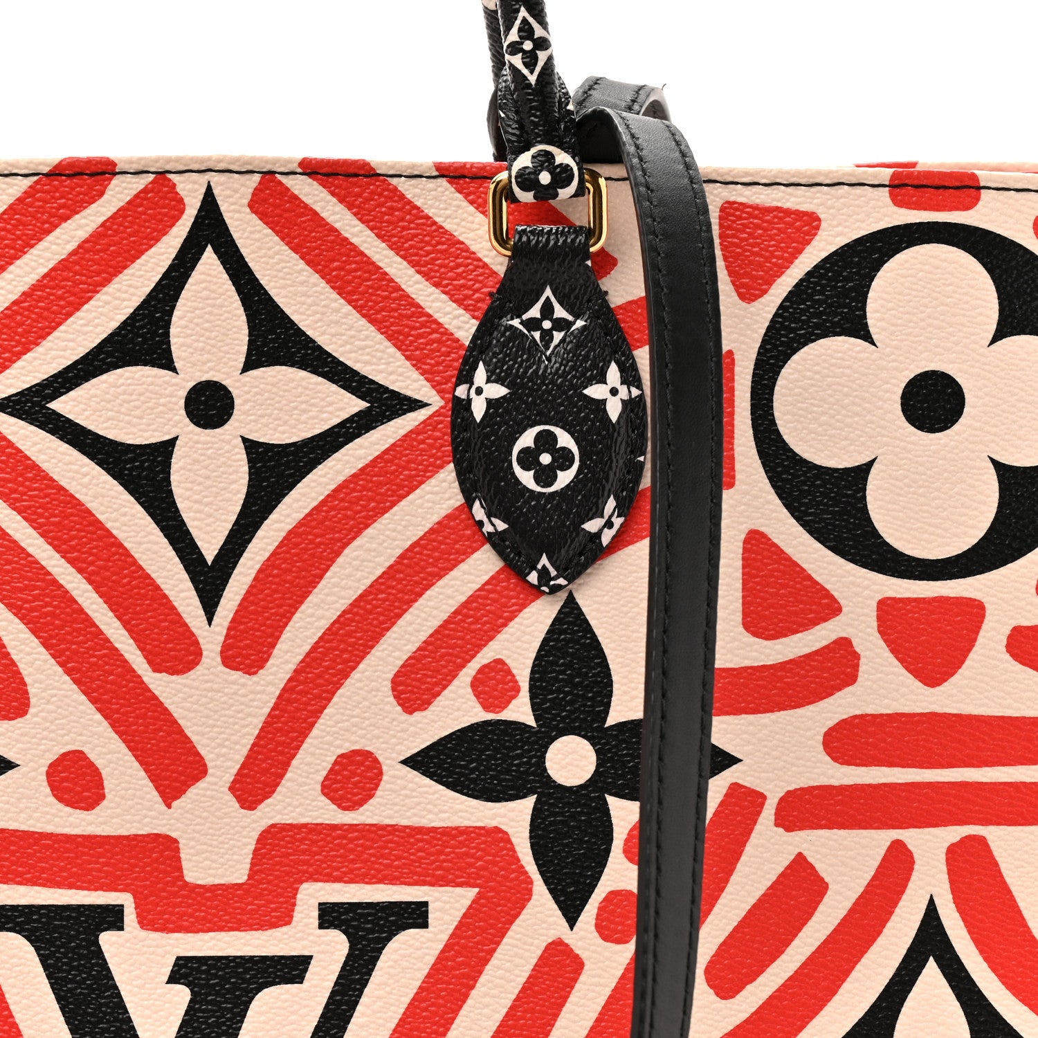 Louis Vuitton Monogram Giant Crafty Onthego GM Creme Rouge Black 7 of 11