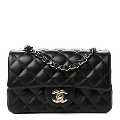 Chanel Lambskin Quilted Mini Rectangular Flap Black 1 of 11