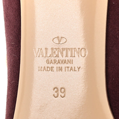 Valentino Garavani Suede Rockstud 85mm Pumps 39 Camelia 6 of 14